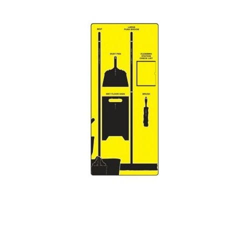 Accuform Clean & Mop Store-Boards Combo Kit, PSB709YLBK PSB709YLBK